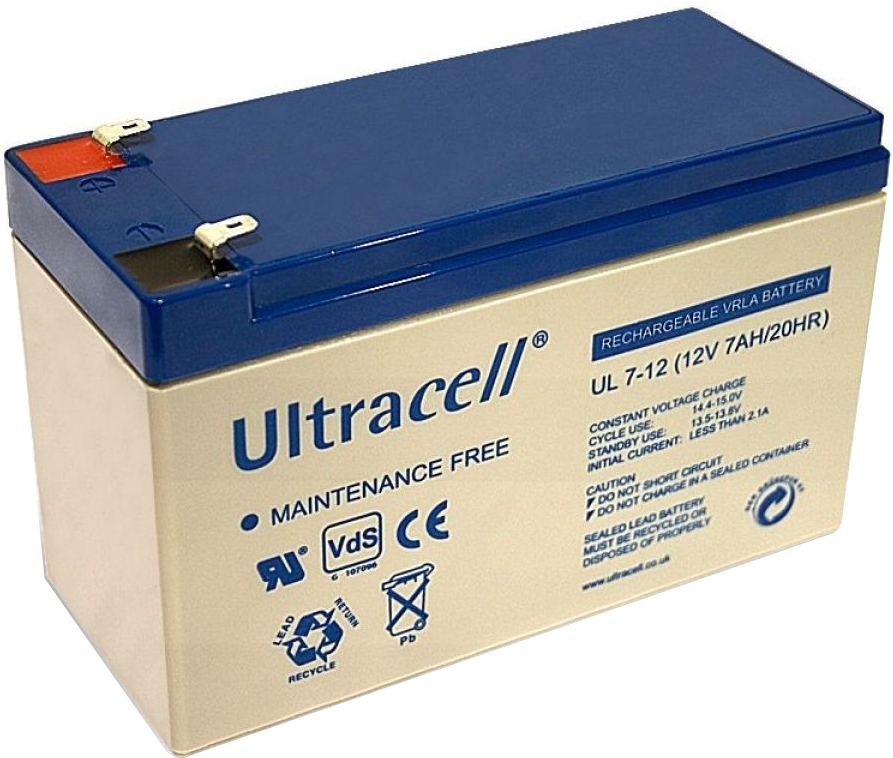 Acumulator plumb acid Ultracell 12V7Ah, terminal F1
