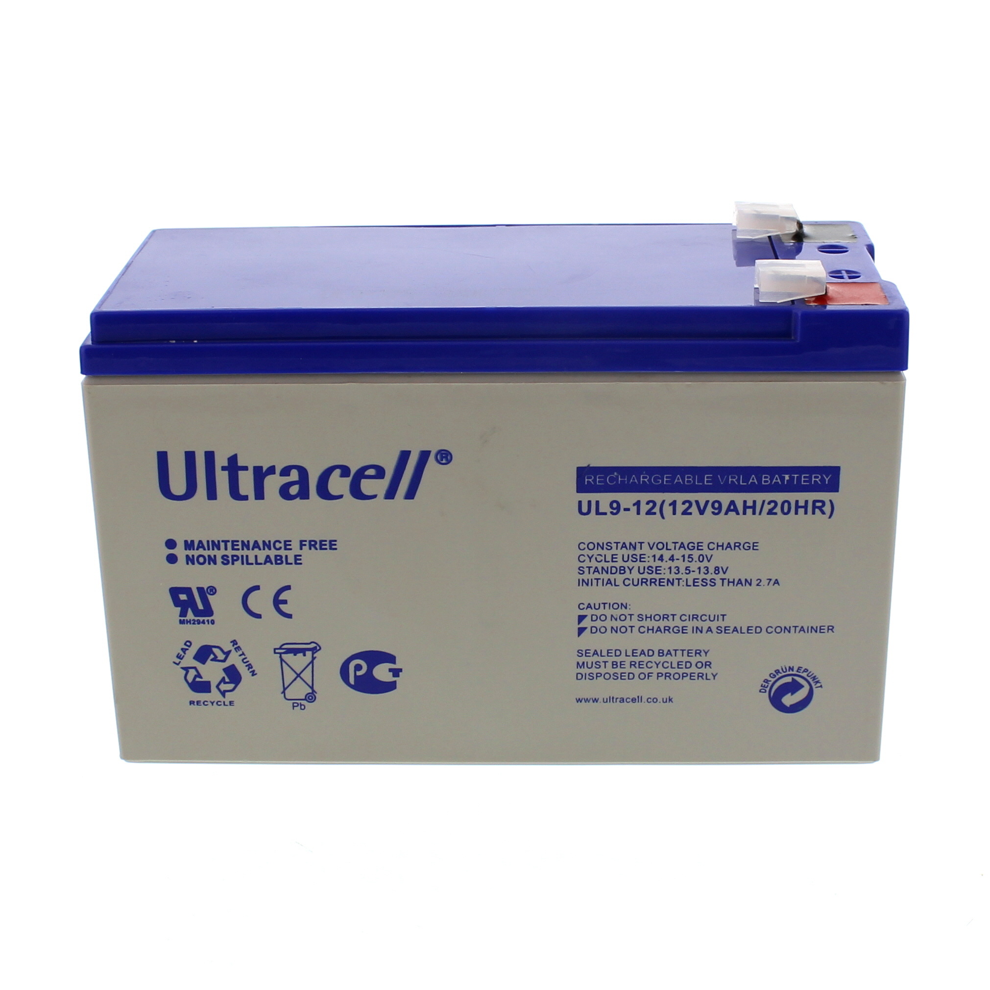 Acumulator plumb acid Ultracell 12V 9Ah, terminal F2