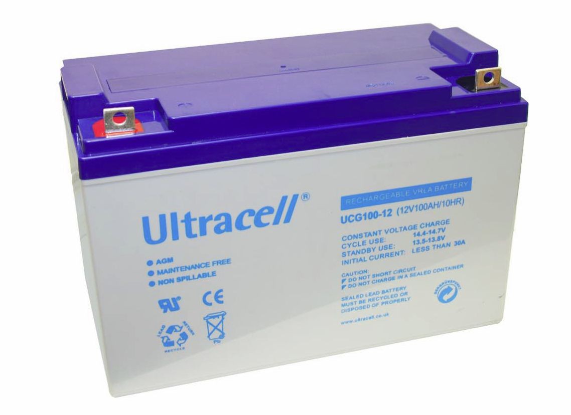 Acumulator plumb acid cu gel Ultracell UCG100-12, 12V 100AH, terminal F11