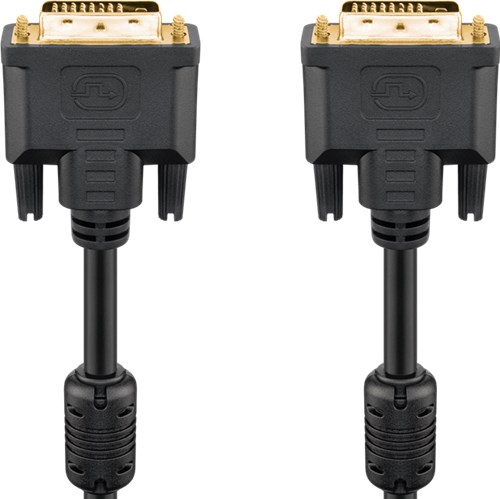 Cablu DVI-D 24+1p tata - DVI-D 24+1p tata, 5m, Goobay