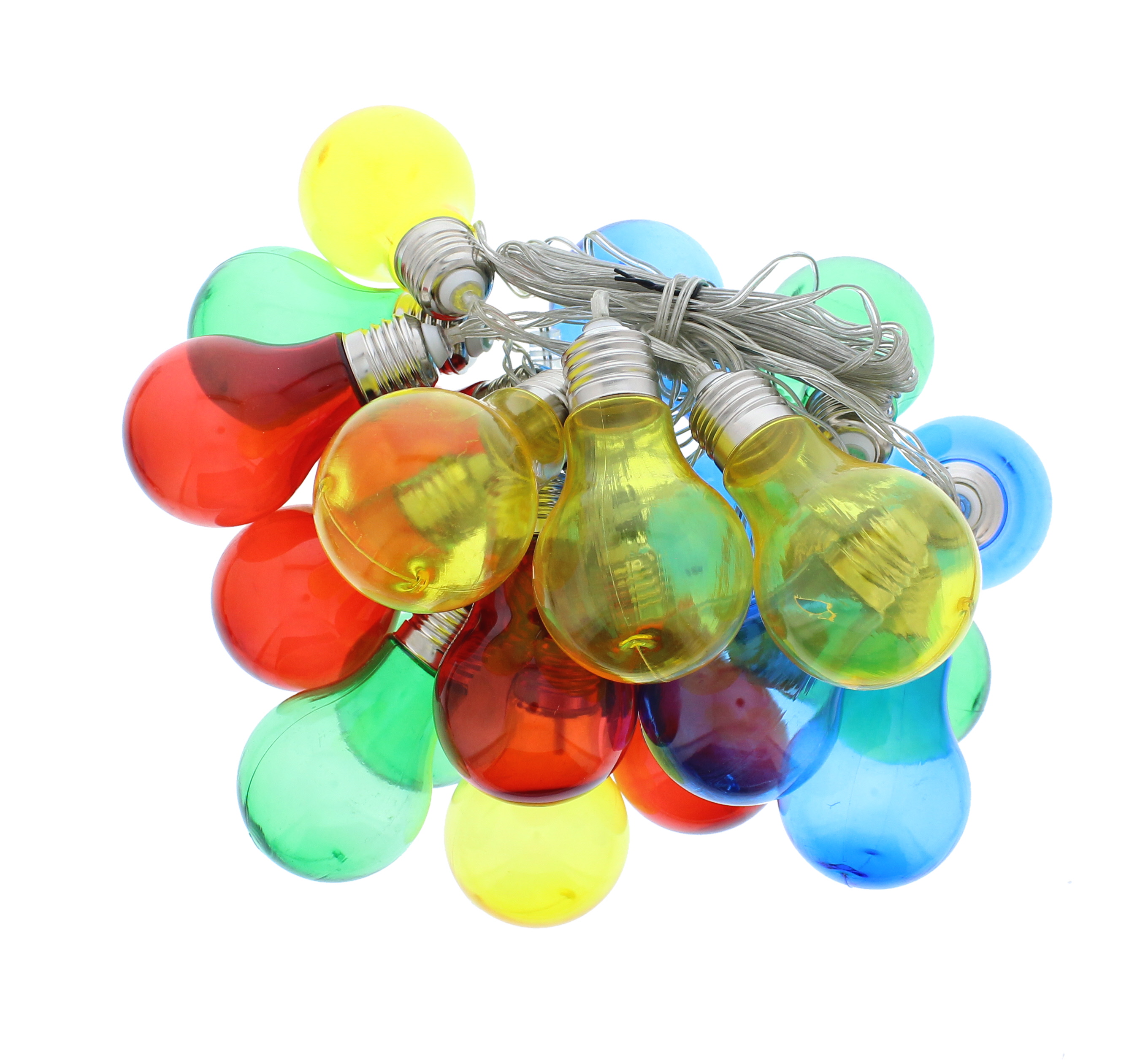 Ghirlanda luminoasa decorativa 20 LED-uri multicolore cu jocuri de lumini cablu transparent, WELL