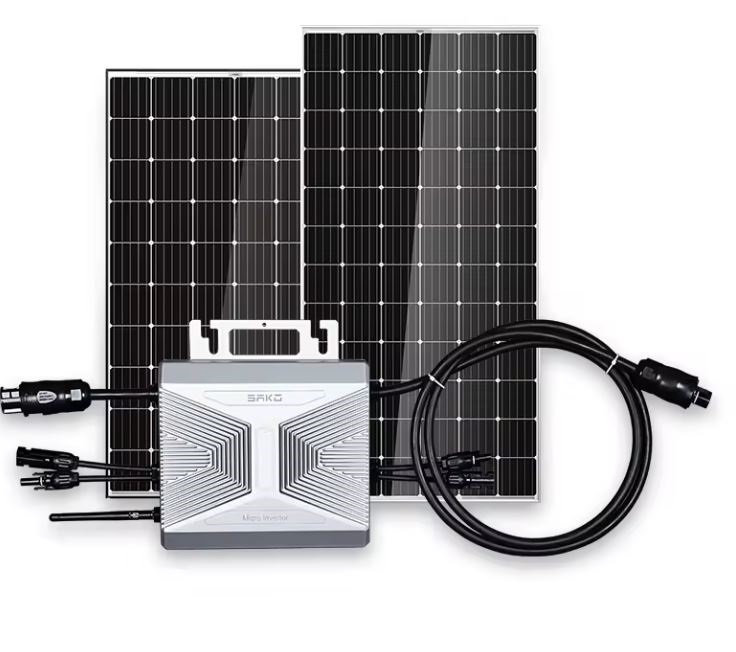 Kit invertor solar de balcon, 4 panouri 215W, MPPT, 800VA/800W, Sako