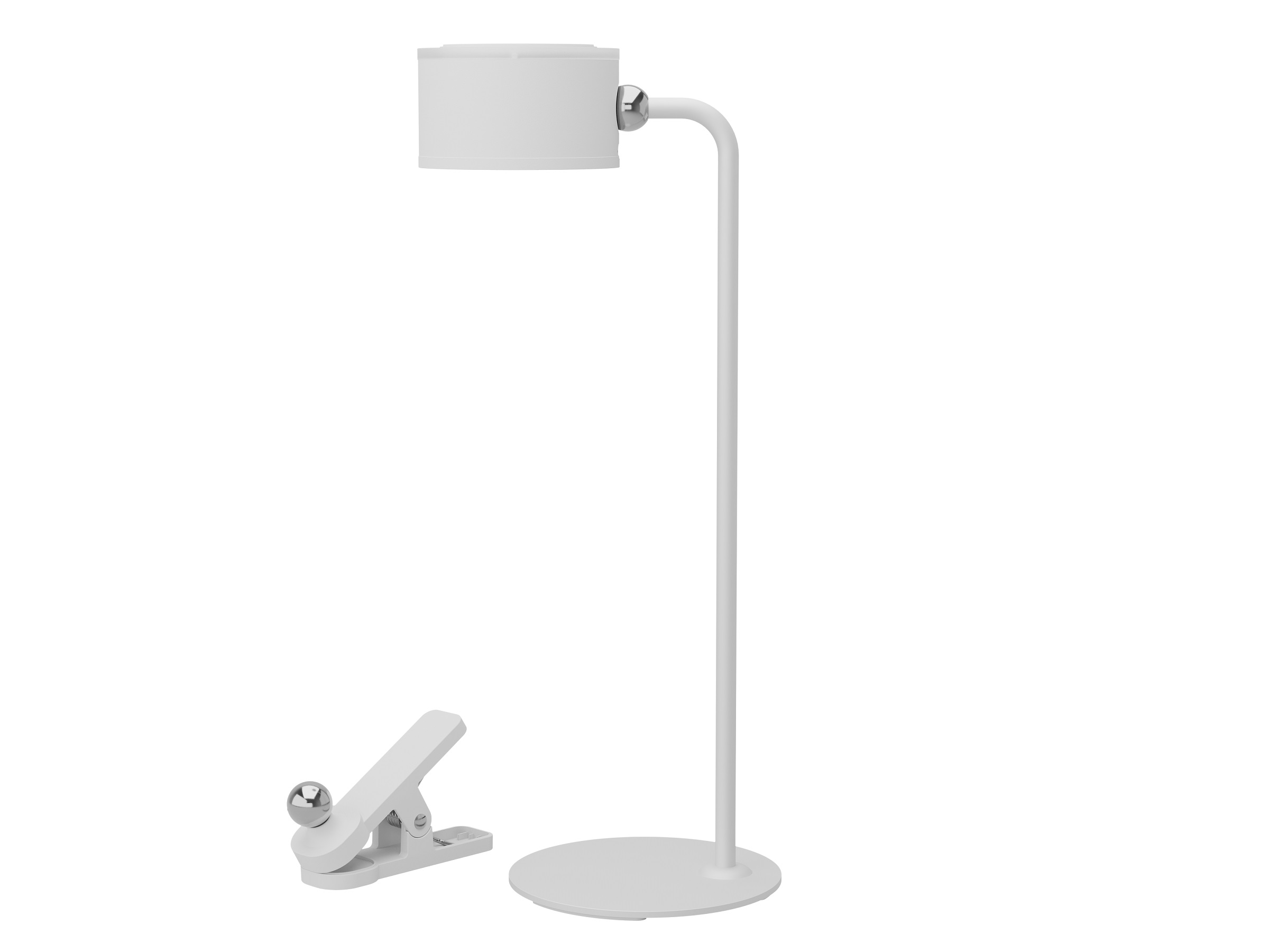 Lampa de birou Well Harmony detasabila cu prindere magnetica, cu acumulator, alb