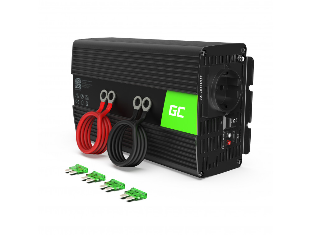 Invertor de tensiune 24V -> 230V, 1000W, INV23, Greencell