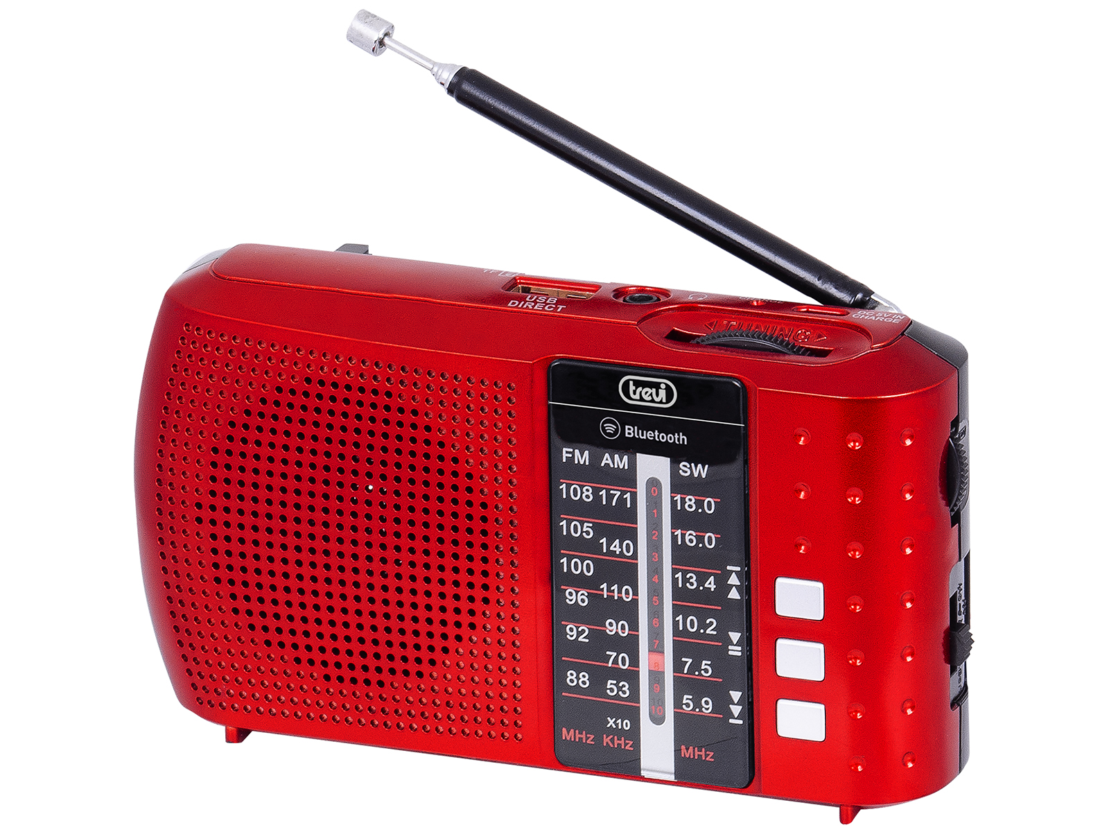 Radio AM/FM/SW RA 720 BT, Bluetooth, mp3, rosu Trevi
