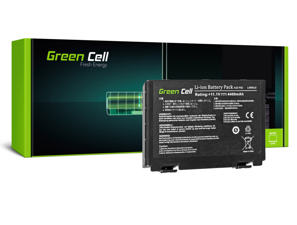 Baterie Laptop Asus K40iJ K50 K50AB K50C K50IJ K50i K50iN K70, 4400mAh, AS01 Green Cell