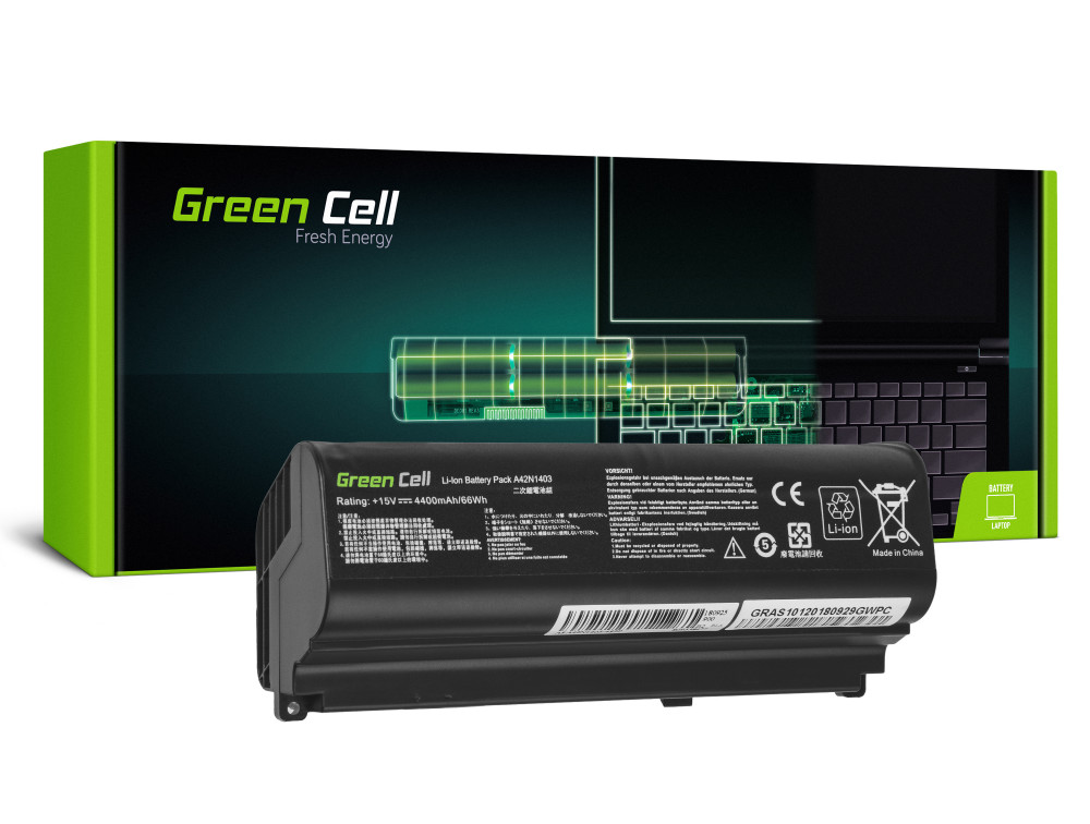 Baterie Laptop Asus ROG G751 G751J G751JL G751JM G751JT G751JY, 4400mAh, AS128 Green Cell