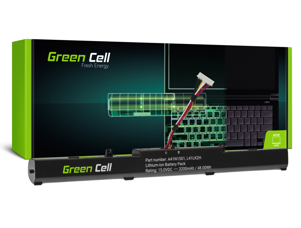 Baterie Laptop Asus ROG GL752 GL752V GL752VW, Asus VivoBook Pro N552, 3200mAh, AS138 Green Cell