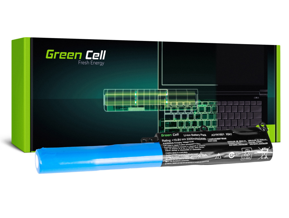 Baterie Laptop Asus R541N R541NA R541S R541U Vivobook F541N F541U X541N, 2200mAh, AS94 Green Cell