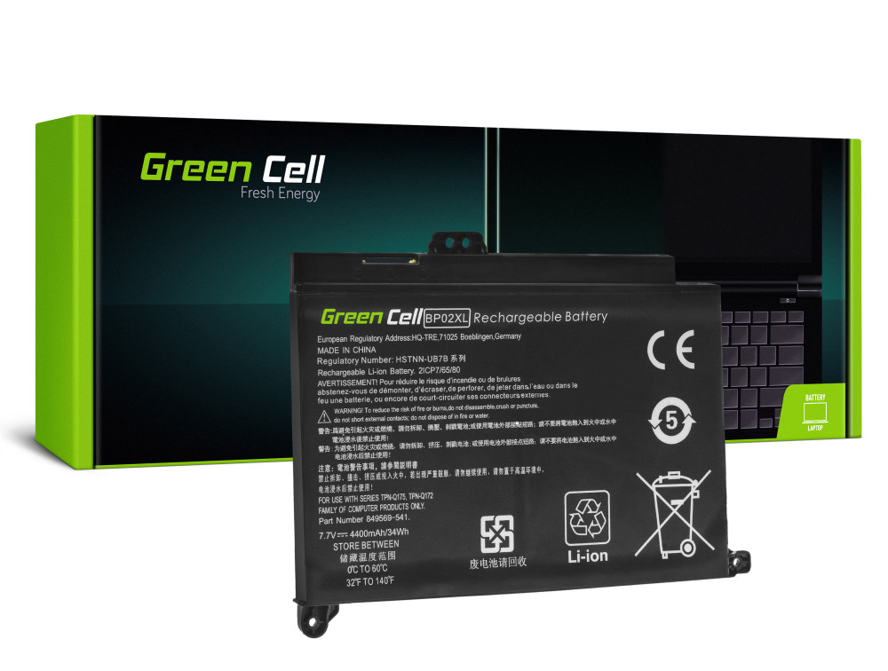 Baterie Laptop HP Pavilion 15-AU 15-AU051NW 15-AU071NW 15-AU102NW, 4400mAh, HP150 Green Cell