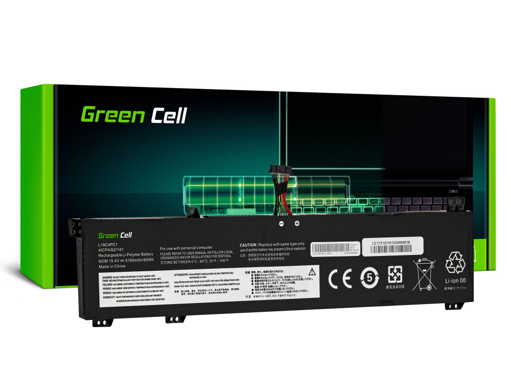 Baterie Laptop Lenovo Legion 5 5-15ARH05 5-15ARH05H 5-15IMH05 5-15IMH05H, 5180mAh, LE173 Green Cell