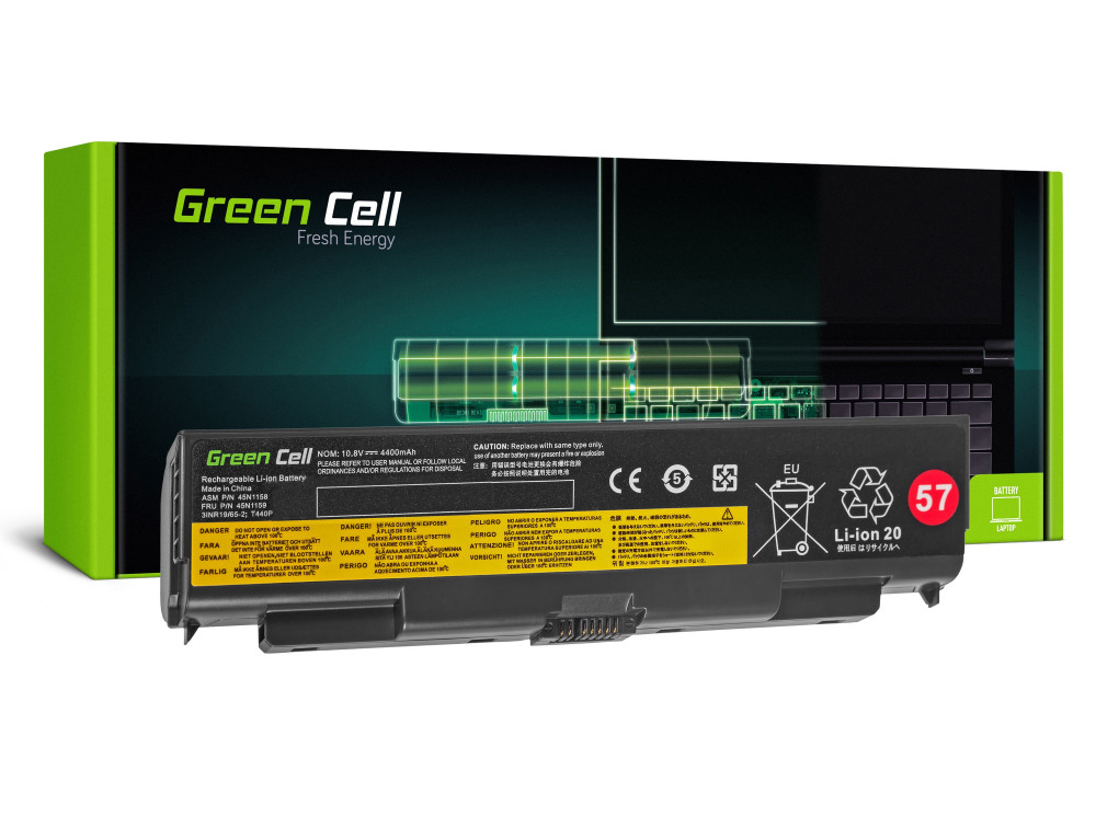 Baterie Laptop Lenovo ThinkPad T440p T540p W540 W541 L440 L540, 4400mAh, LE89 Green Cell