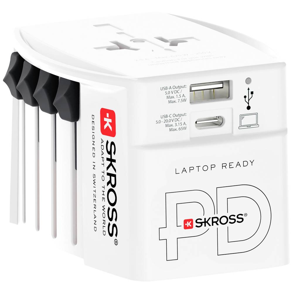 Adaptor priză universal Skross Pro Light USB AC65PD World 1.302976