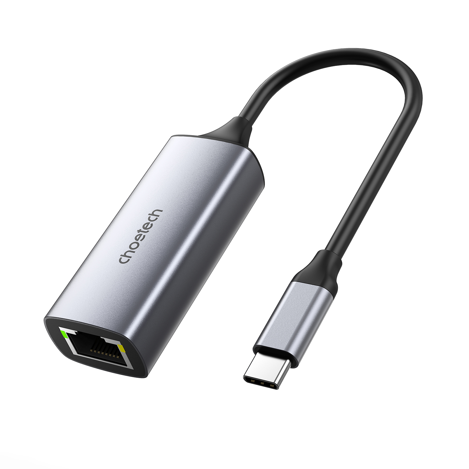 Adaptor retea USB-C tata - RJ45 mama Choetech R02, 2.5G, aluminiu