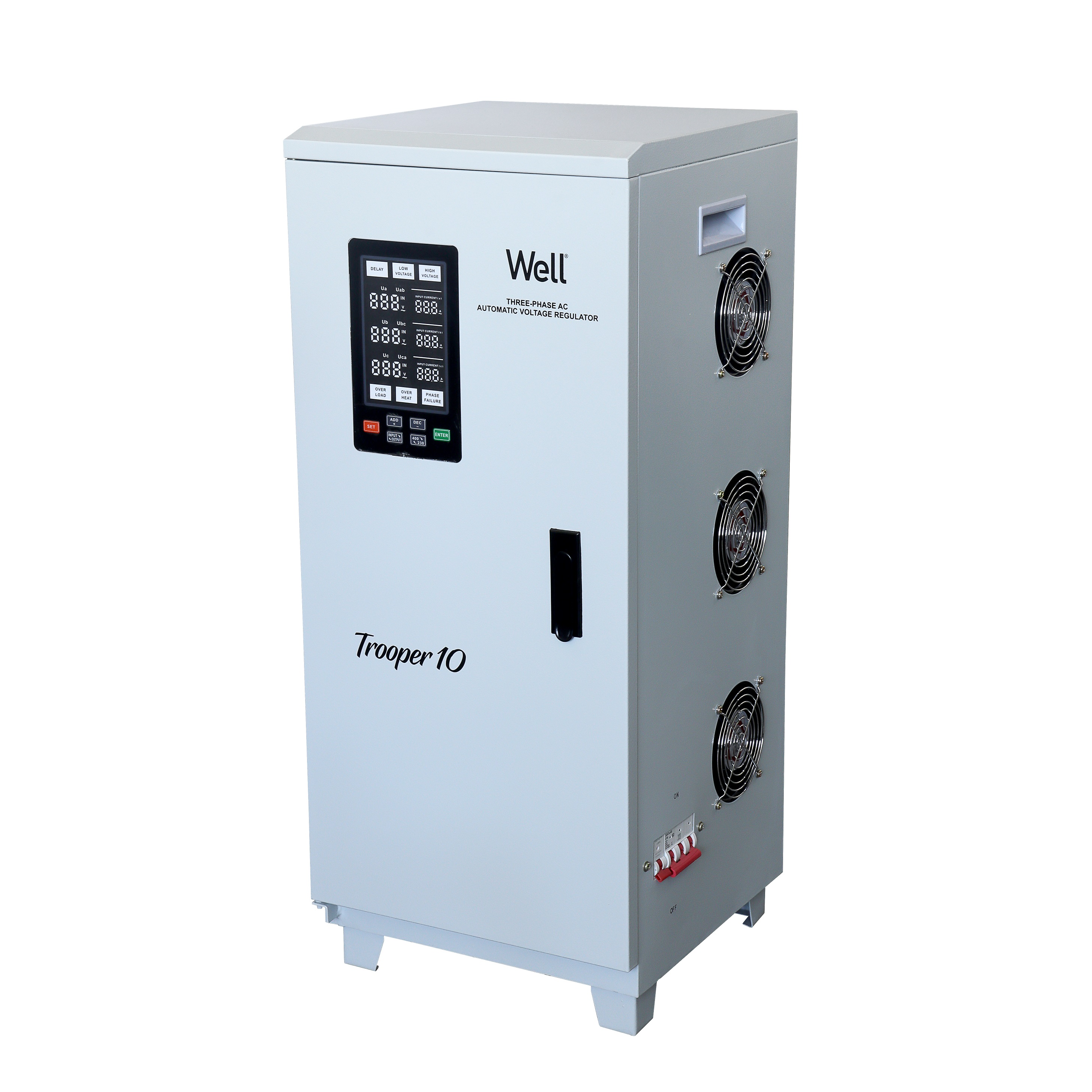Stabilizator automat de tensiune trifazat Trooper 10KVA/8KW, Well
