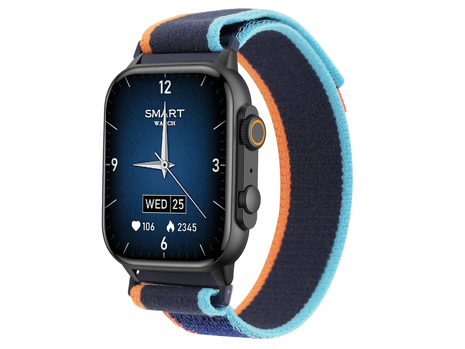 Smart Watch T-FIT 430 A, ecran AMOLED, puls, tensiune, SpO2, apelare prin Bluetooth, IP68, negru, Trevi