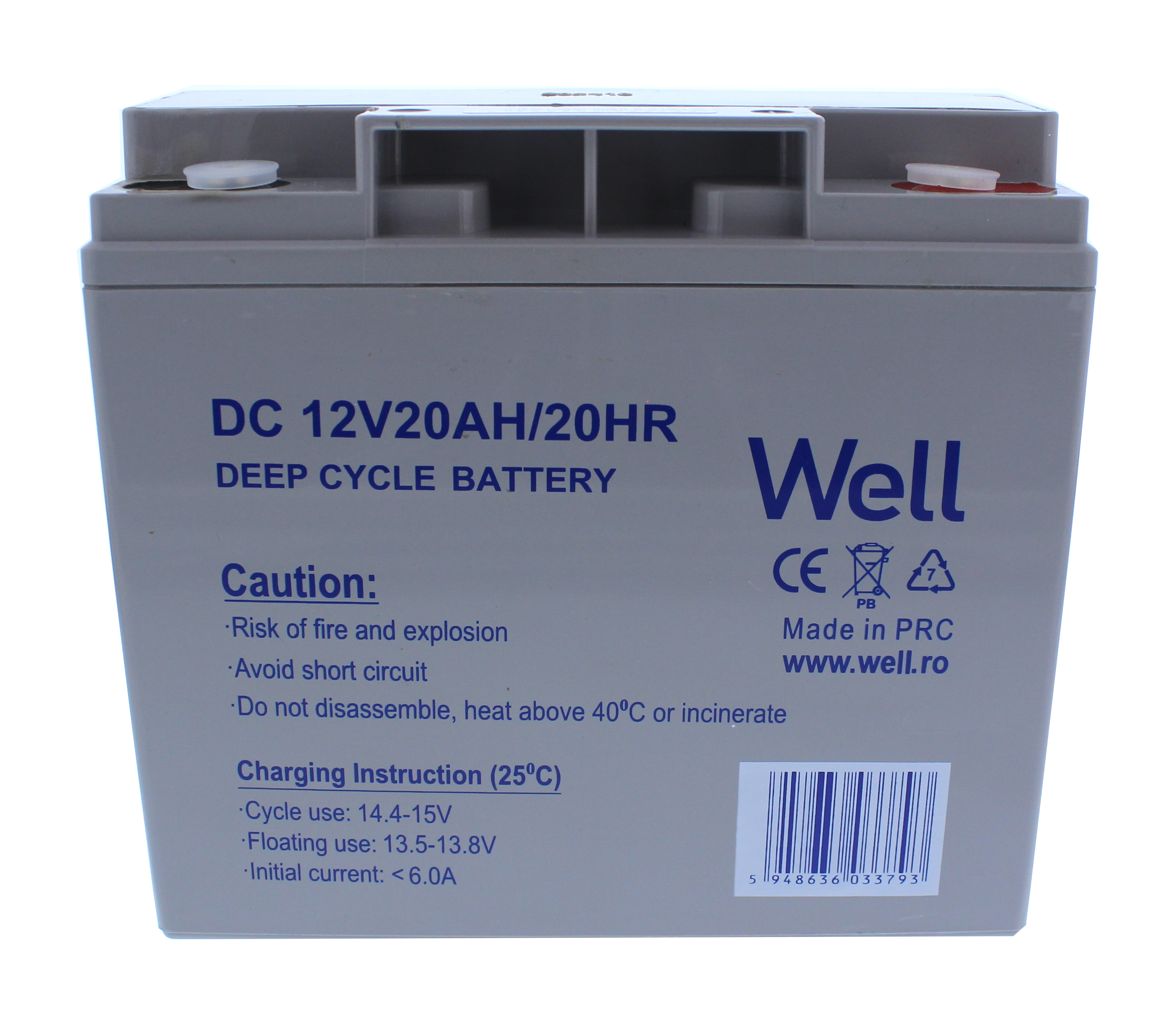 Acumulator plumb acid deep cycle Well 12V 20AH, terminal M5