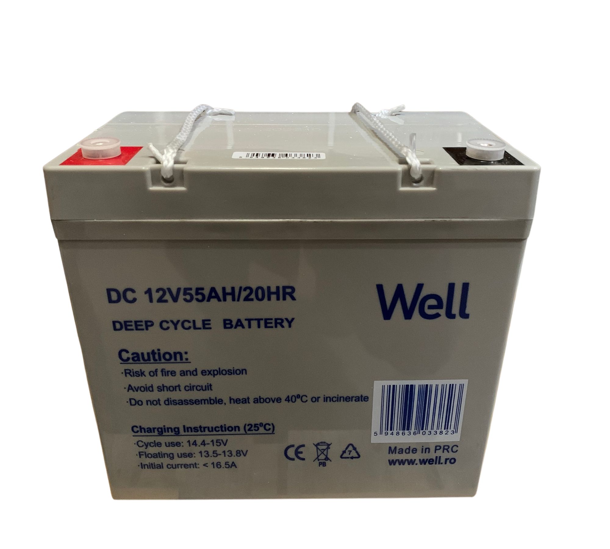 Acumulator plumb acid deep cycle Well 12V 55AH, terminal M8