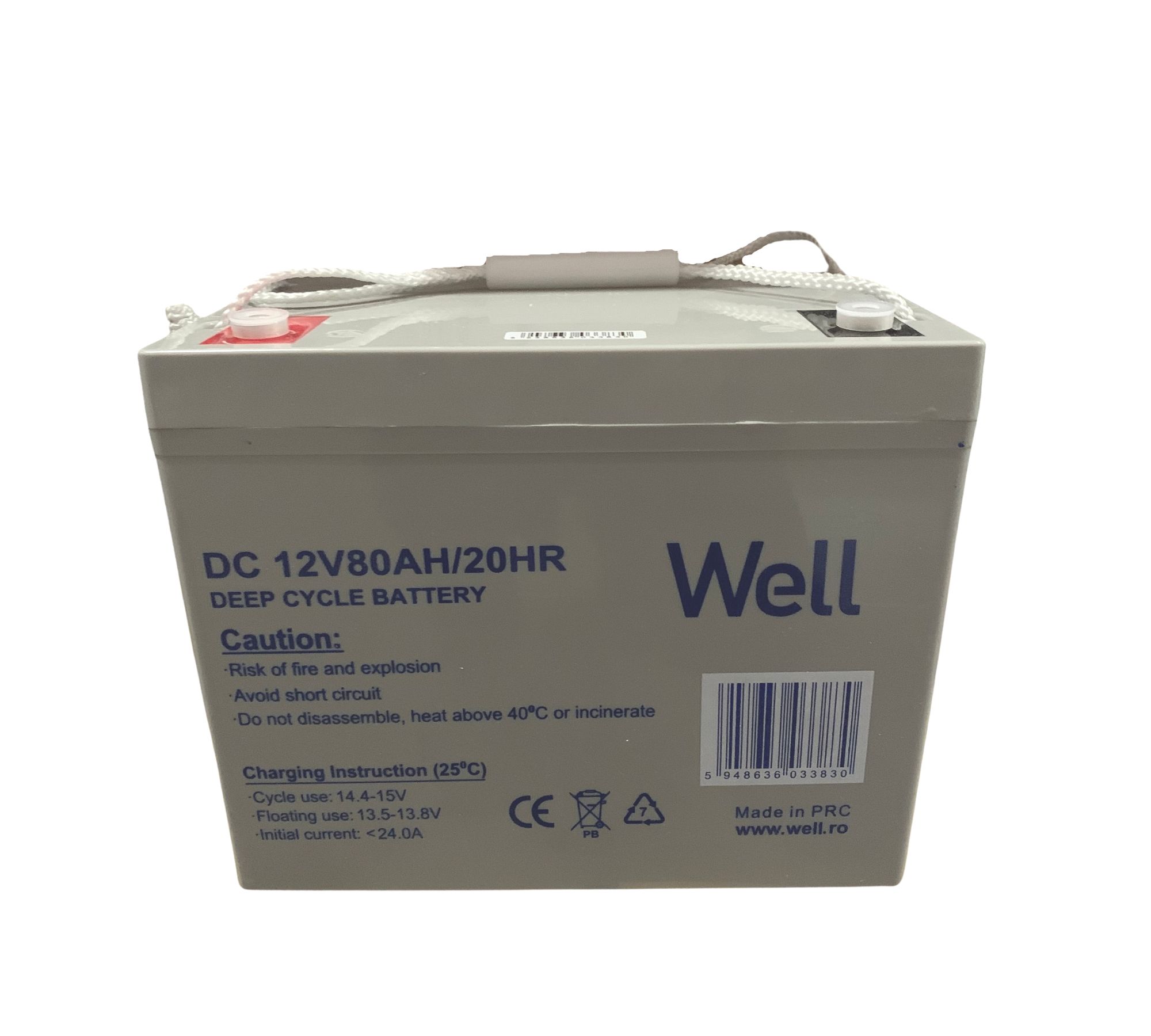 Acumulator plumb acid deep cycle Well 12V 80AH, terminal M8