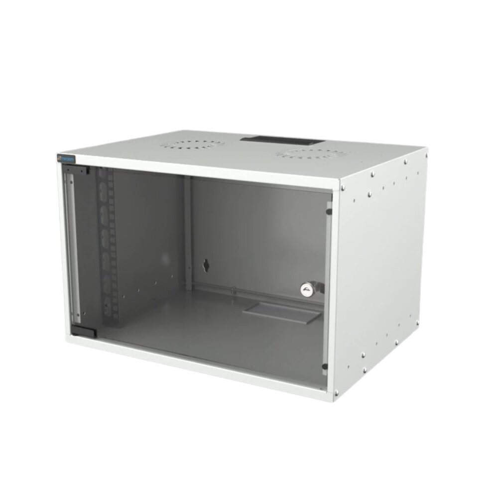 Dulap rack perete 19" 7U 535x400x348mm alb asamblat Mirsan MR.SOH07U40MN.02
