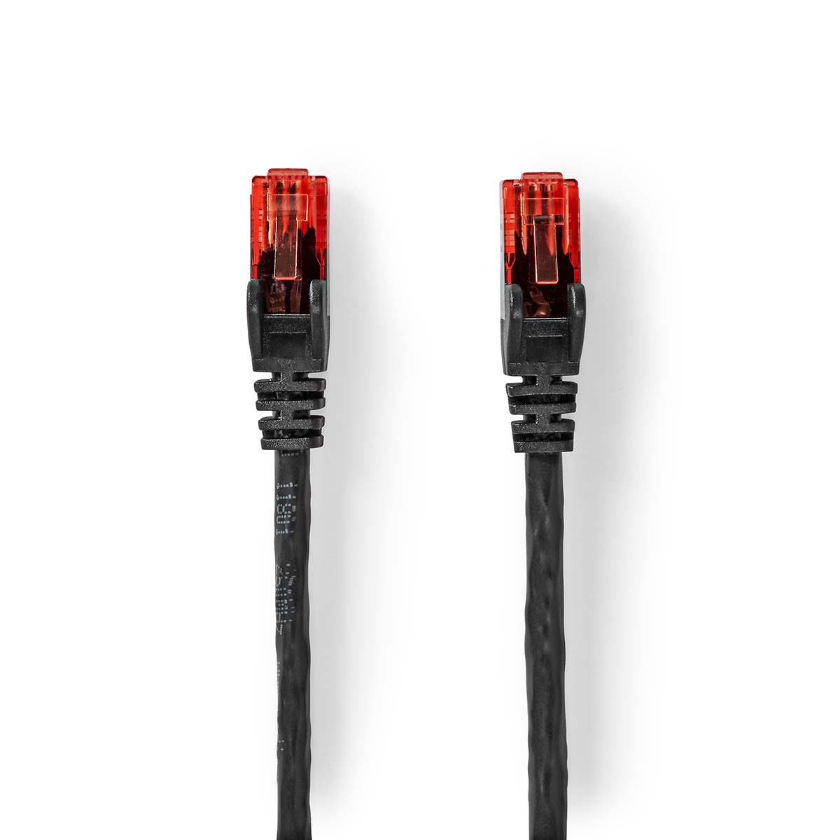 Cablu de rețea U/UTP Nedis, cat6, patch cord, 30m, pentru exterior, negru