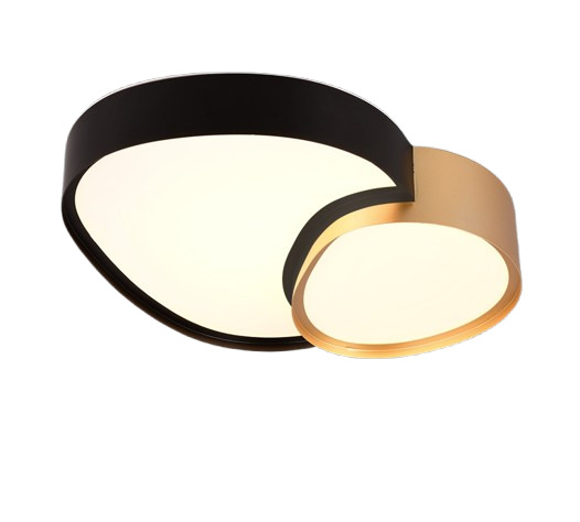 Plafoniera TRIO RISE, 1x SMD, 21W, 2400lm, 2700-6500K, telecomanda, negru, auriu, 647510280