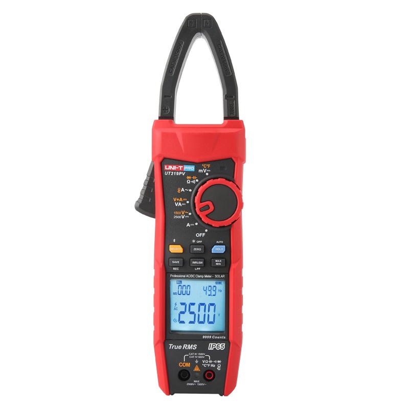 Clampmetru (cleste ampermetric) digital, panouri fotovoltaice, UT219PV Pro UNI-T, sonda temperatura