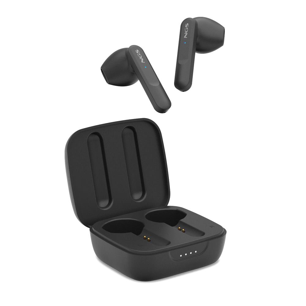 Căști Bluetooth In-Ear NGS Artica Move Black, redare până la 7 ore, ENC, TWS