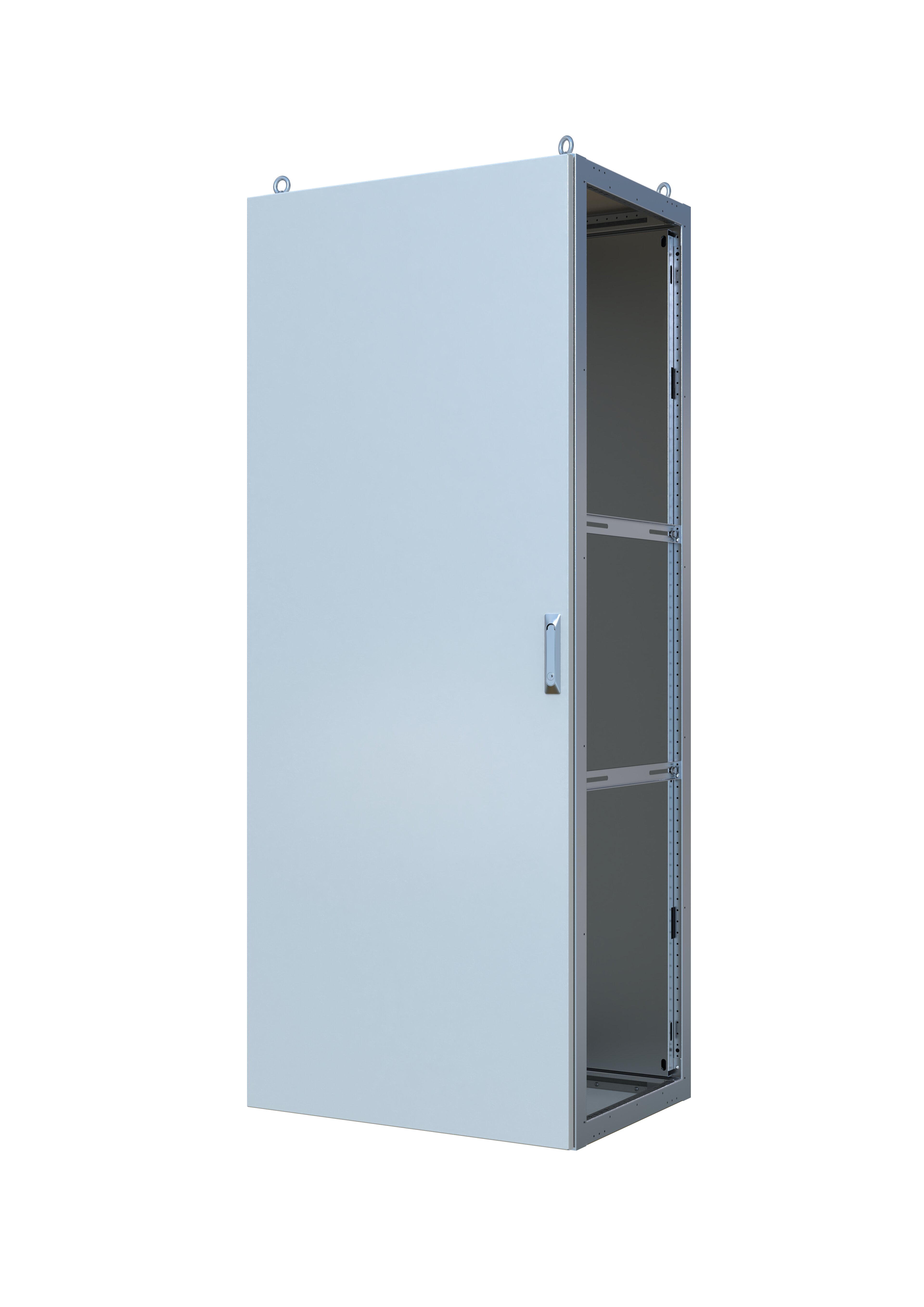 Dulap modular IP54 (L=800, I=2000, A=600), RAL 7035, fără soclu, ușă frontala unica cu incuietoare cu maner, Mirsan
