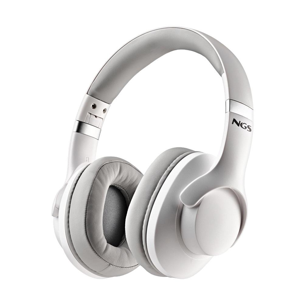 Casti Bluetooth Over-Ear NGS Artica Storm, ANC, alb