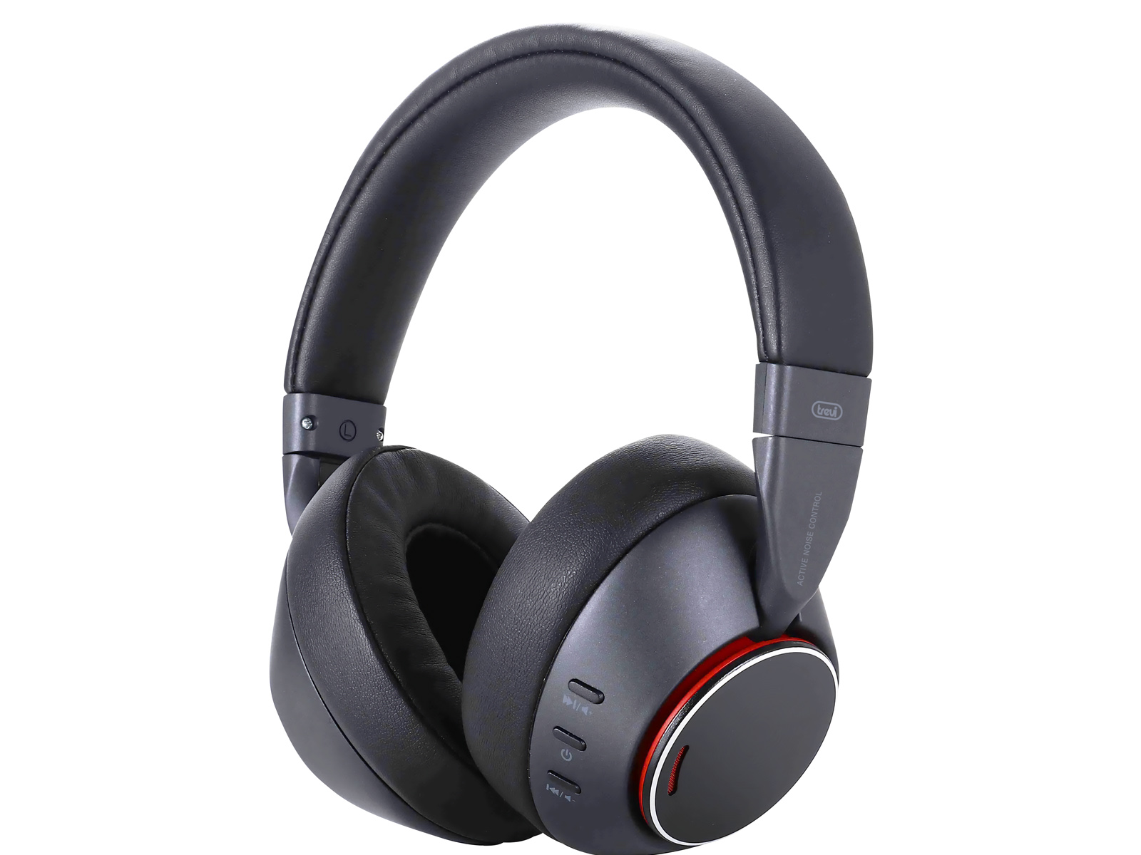 Căști Bluetooth Trevi DJ 12E90, noise canceling ANC, AUX, redare până la 25 ore, negru