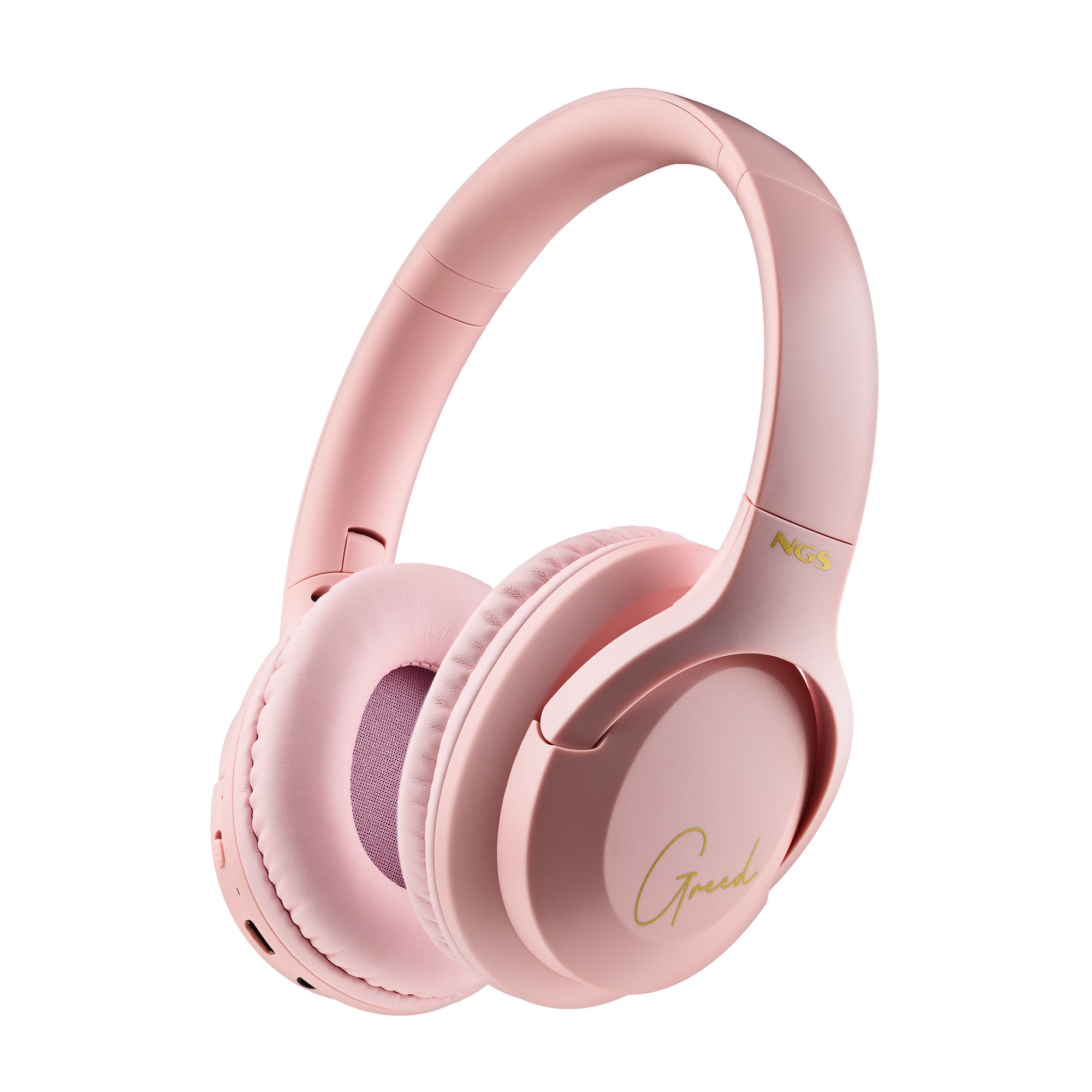 Căști Bluetooth Over-Ear NGS Artica Greed Pink, microfon, redare până la 40 ore, albastru