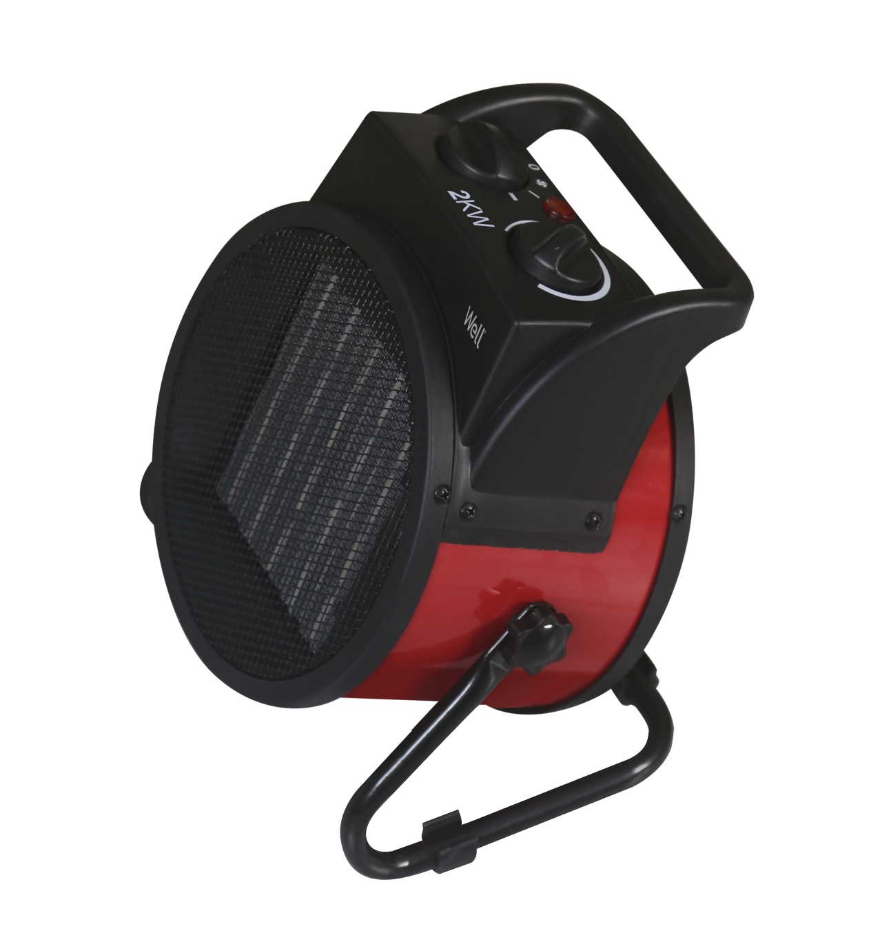 Aeroterma industriala, 2000W, 3 setari de caldura, termostat, Well
