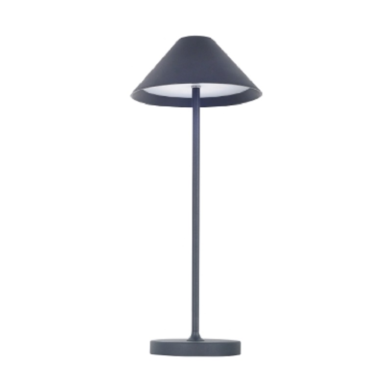 Lampă de masă LED, 3W, 240lm, 3000K, lumină caldă, reîncărcabilă, aluminiu, negru, Liberty Kelu