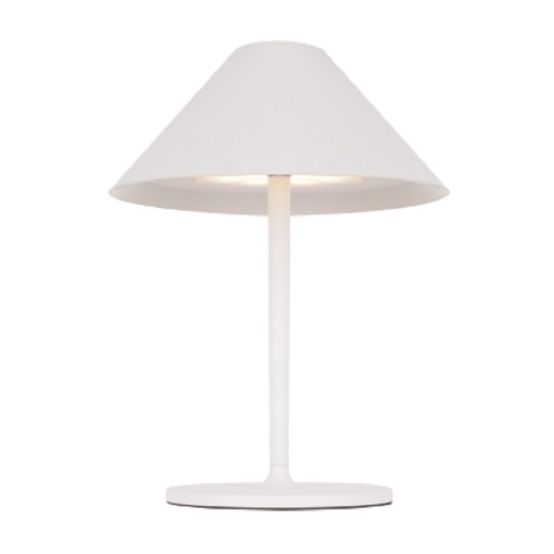 Lampă de masă LED, 3W, 240lm, 3000K, lumină caldă, reîncărcabilă, aluminiu, alb, Mini Liberty Kelu