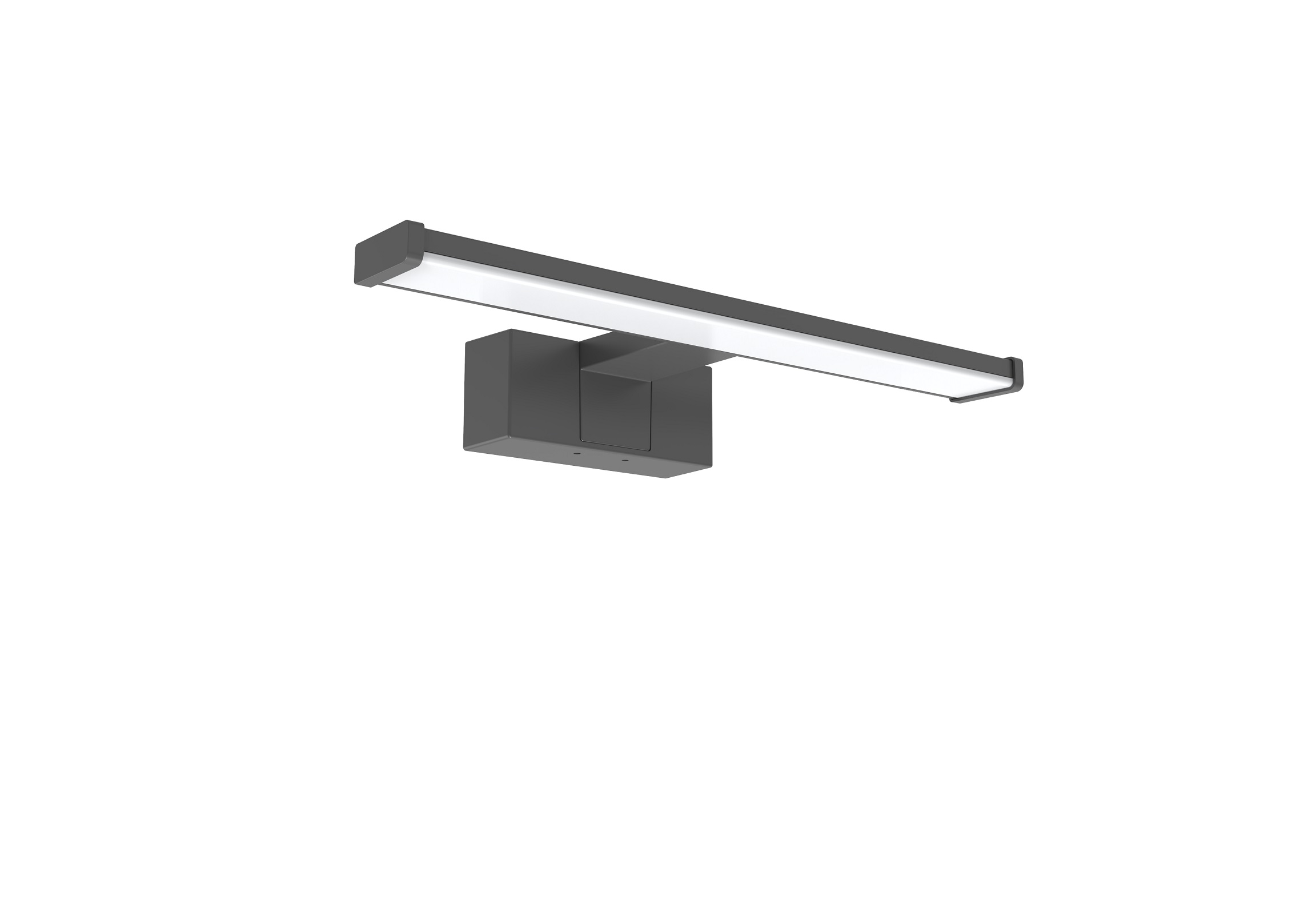 Aplica baie cu LED Well finisaj negru 300mm 480lm 6W 4000K, 3-in-1, material: aluminiu-ABS-PC
