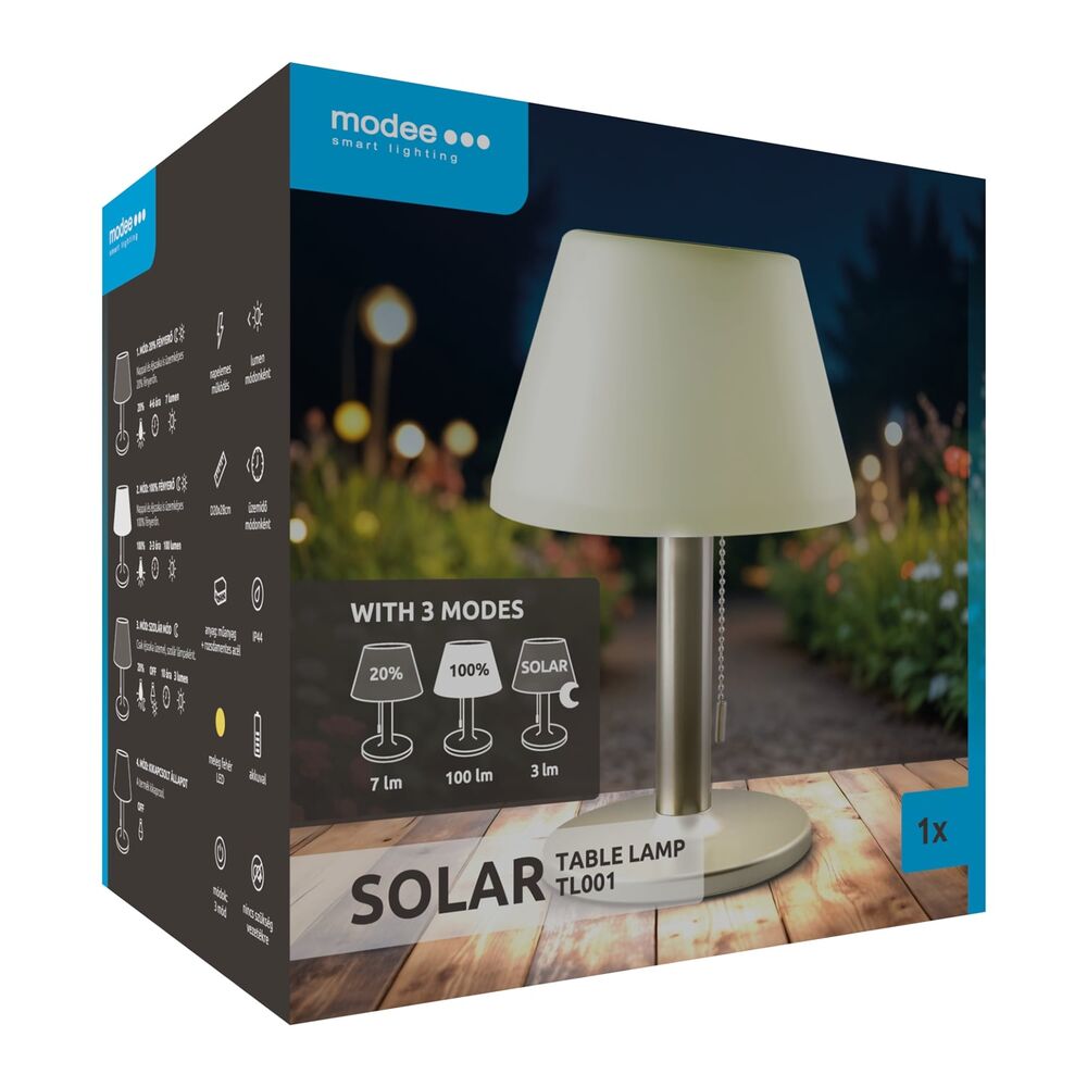 Veioza solar Modee TL001 100lm, acumulator 18650, 2700K