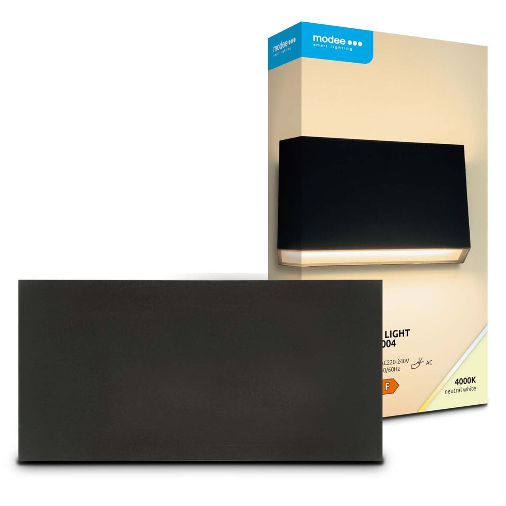 Aplica perete exterior LED, 8W, 710lm, IP65, 200x100x31mm, negru, LWL0004 Modee