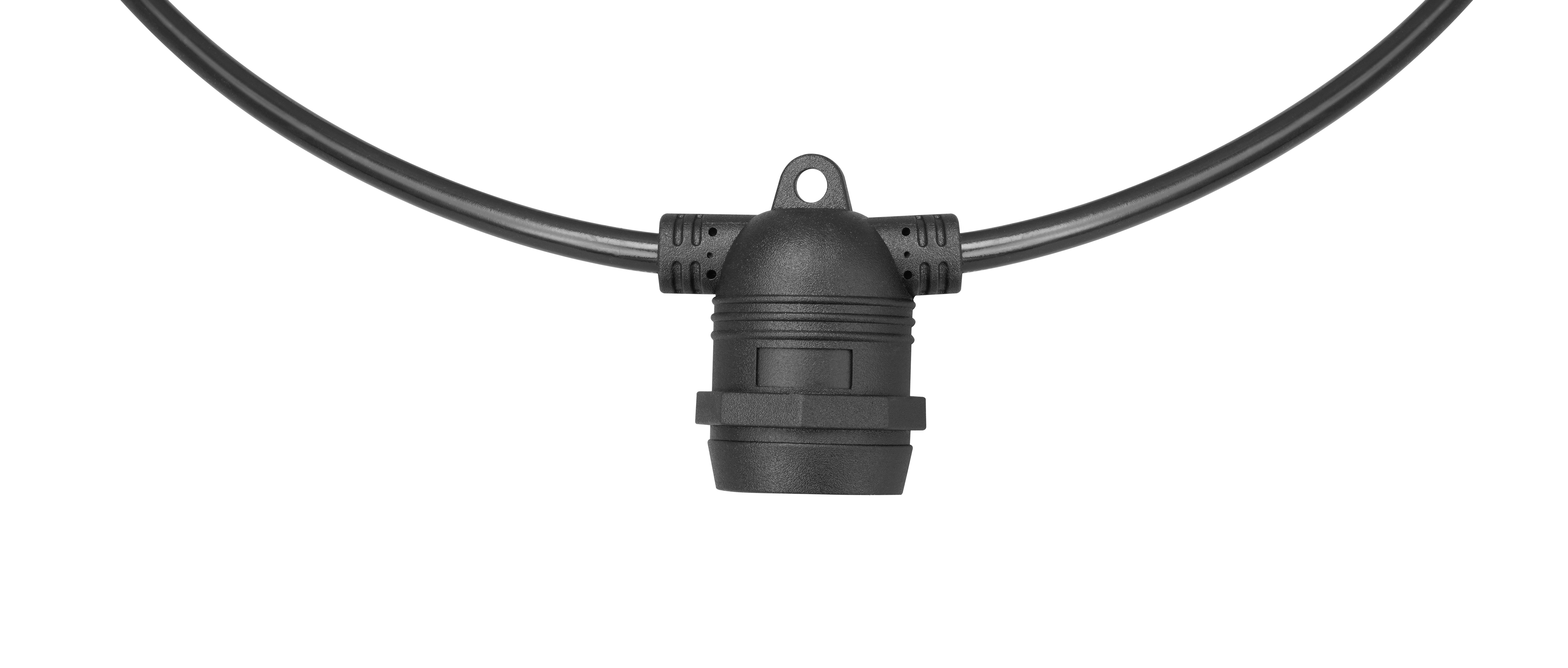 Ghirlanda ALLEY 10x E27, IP65, culoare negru, lungime 11,5m (ghirlanda-10m+cablu de alimentare-1,5m), conductor 2x0,75 cupru