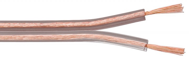 Cablu difuzor transparent 2x2.50, 100m pe tambur Goobay