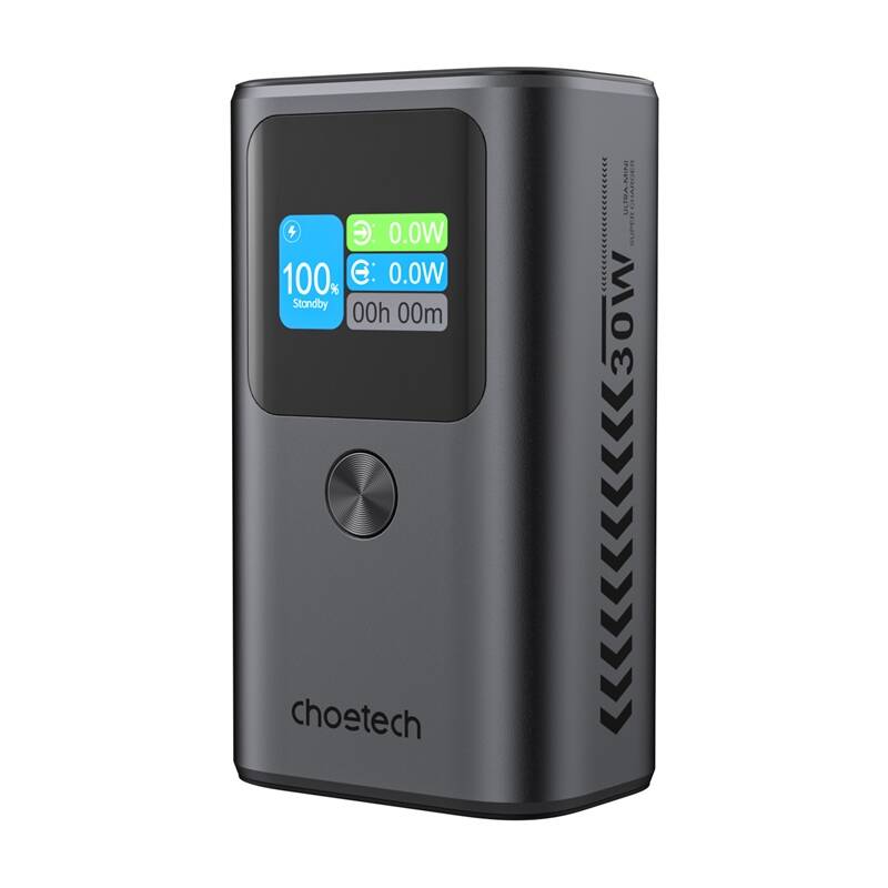Acumulator extern powerbank Choetech B701, PD 30W, 10000 mAh, gri
