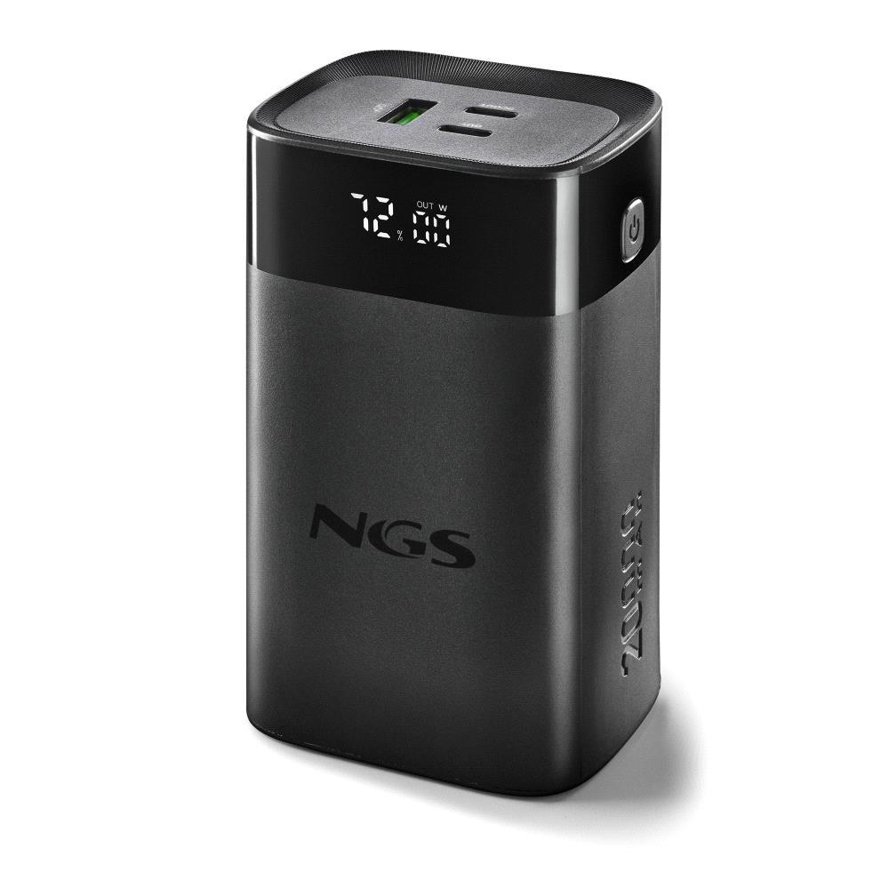 Acumulator extern powerbank NGS TWIX 20, PD 65W, 20000 mAh, negru