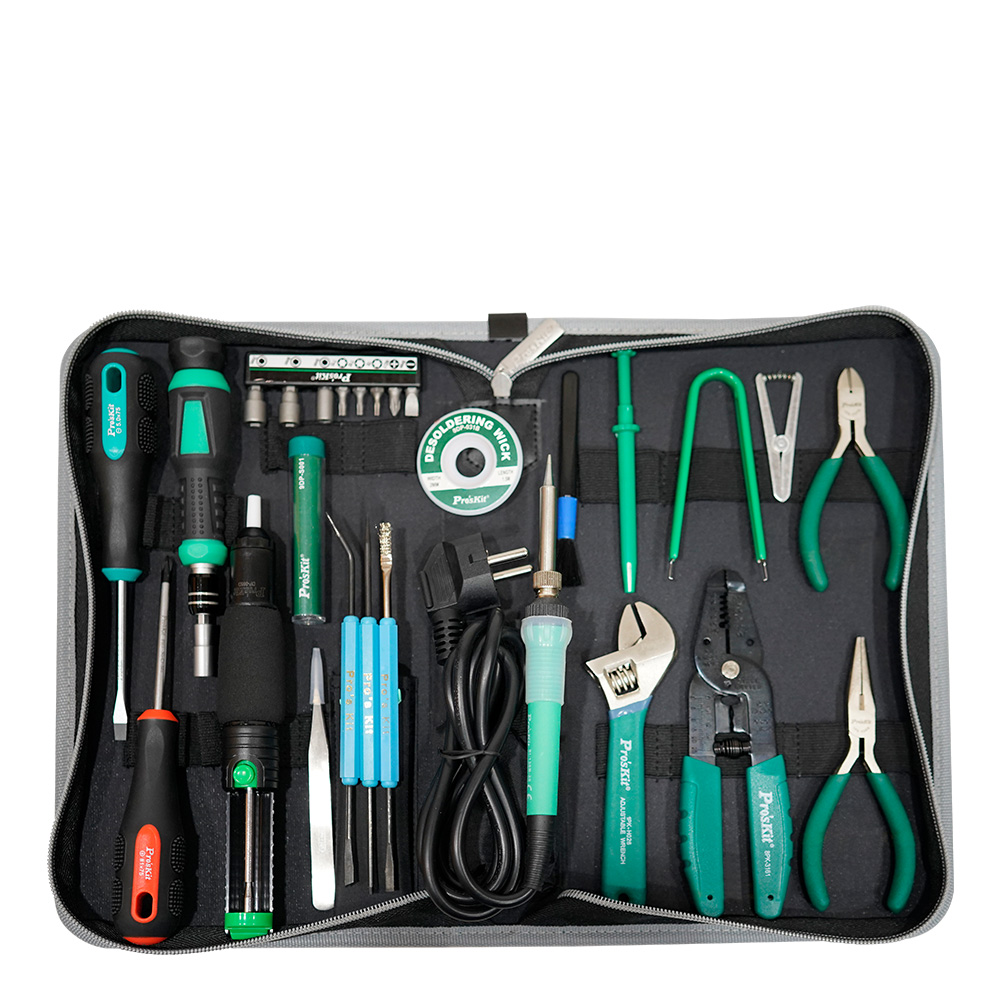 Trusa de scule pentru intretinere calculatoare, 220V, 22 piese, Pro'sKit