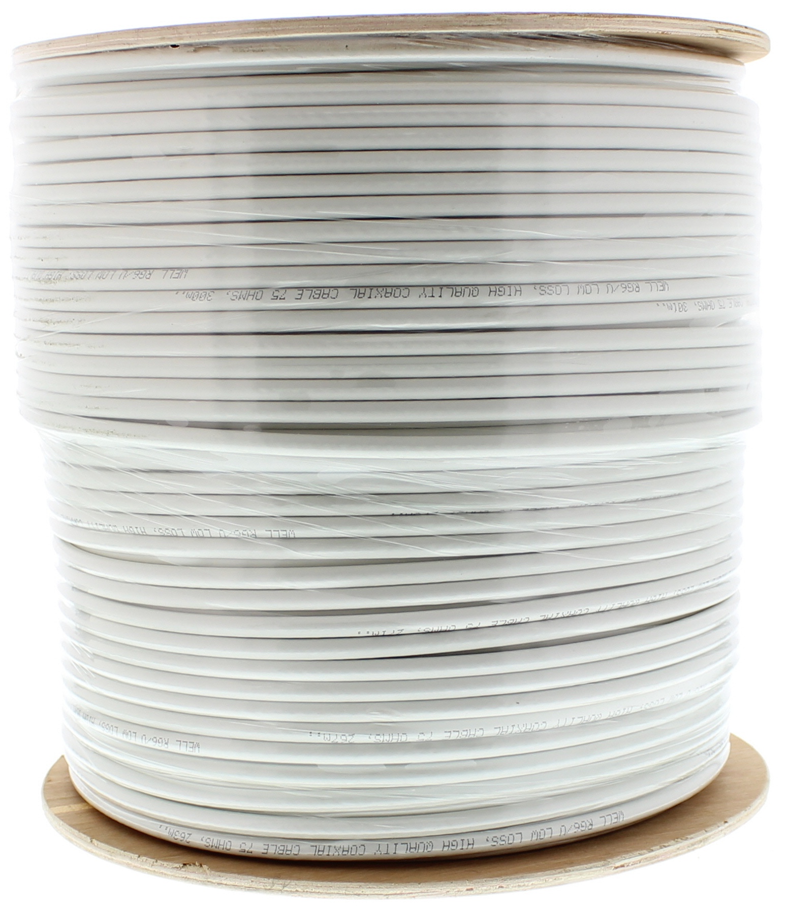 Cablu coaxial RG6, 75R,fire otel cuprat,ecranat cu folie Al+Al&Mg 48X0.12,Rola 305m, Well
