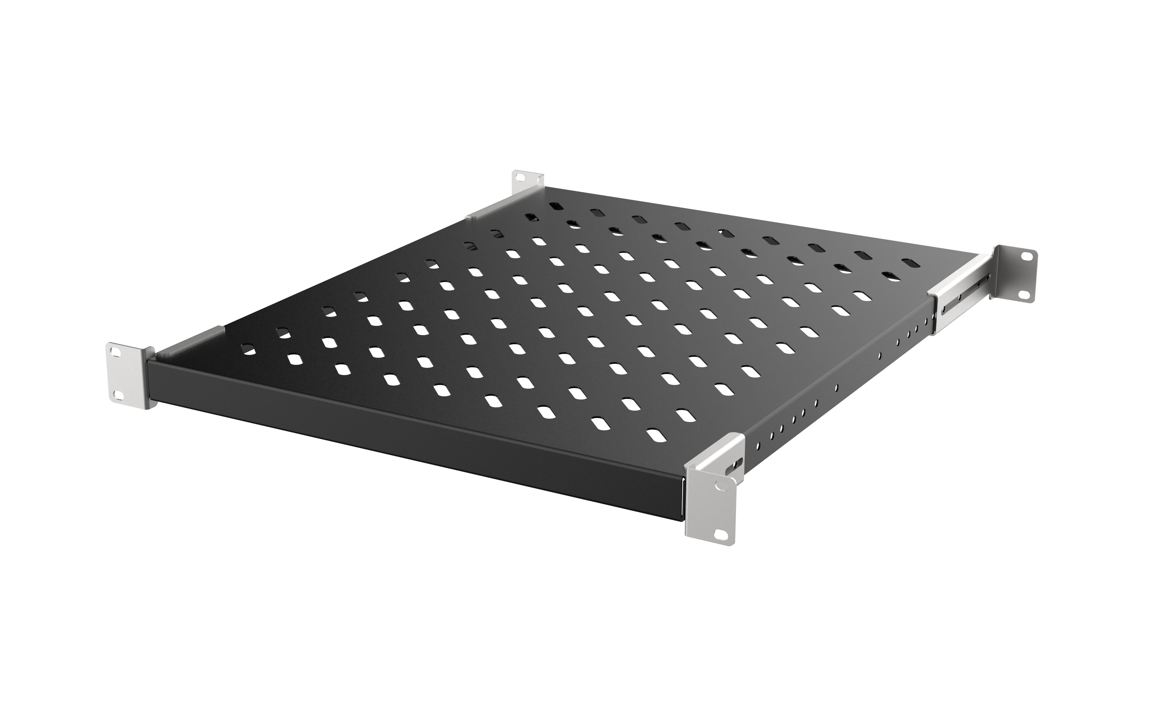 Tavă fixa 1U pentru rack 19" 415x525mm negru RAL9005 Mirsan MR.SBR80.01_YK