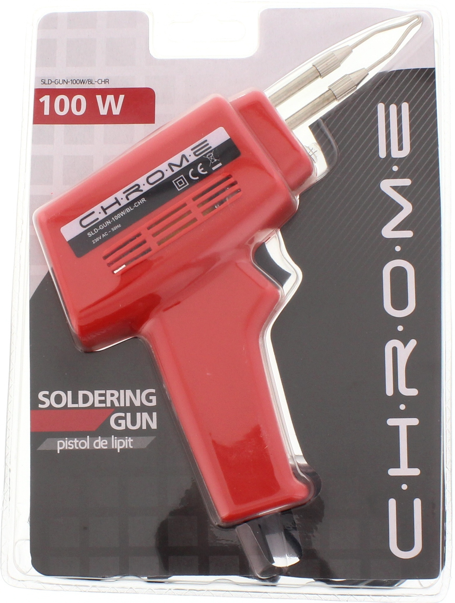 Pistol de lipit 100W, in blister, CHROME