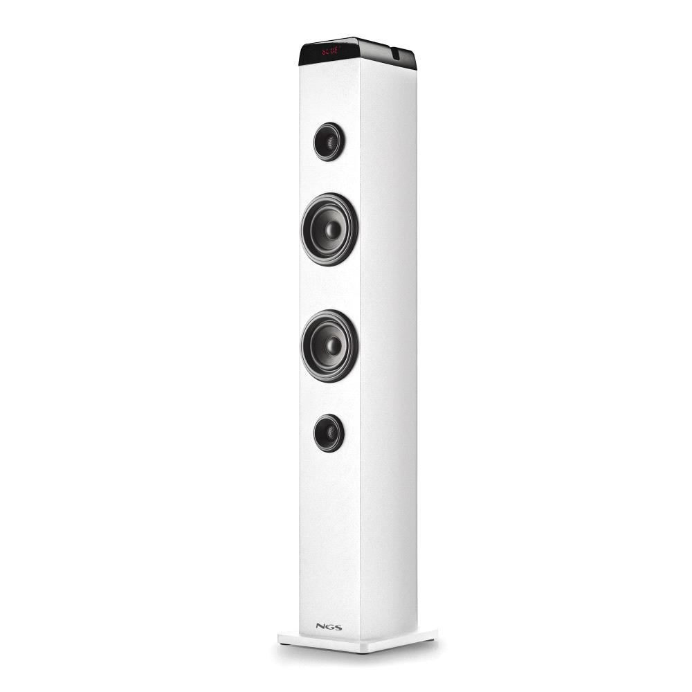 Boxa NGS tip tower cu Bluetooth Sky Charm Pro, 50W, USB, alb