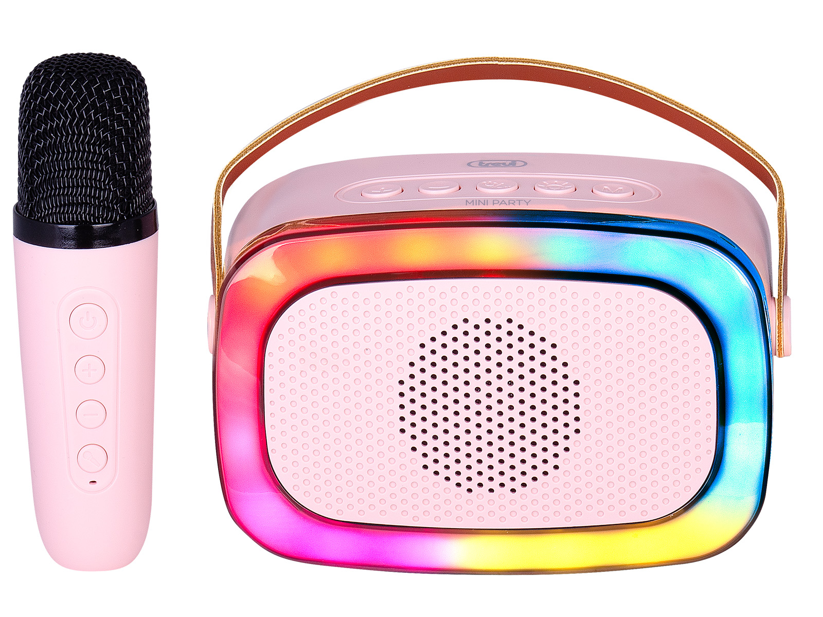 Boxa portabila Bluetooth Trevi XR8A01 Mini, 10W, microfon, roz
