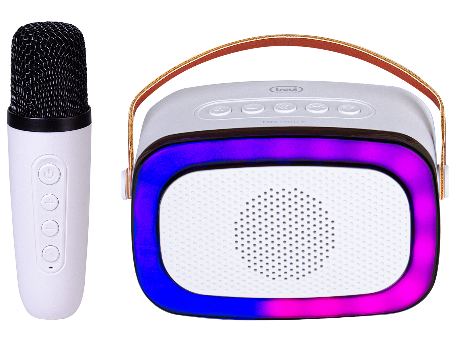 Boxă portabilă Bluetooth Trevi XR8A01 Mini, 10W, microfon, alb