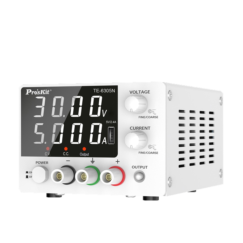 Sursa de alimentare DC, 30V, 5A, USB 2.4A, TE-6305NB, Proskit